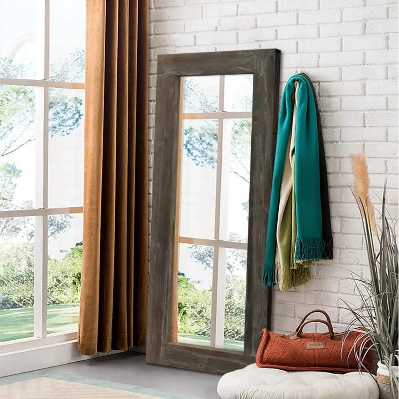 Full Length Mirror Floor Mirror Oil Rubbed Bronze Frame, Large Bedroom Mirror Dressing Mirror, 58"x24"