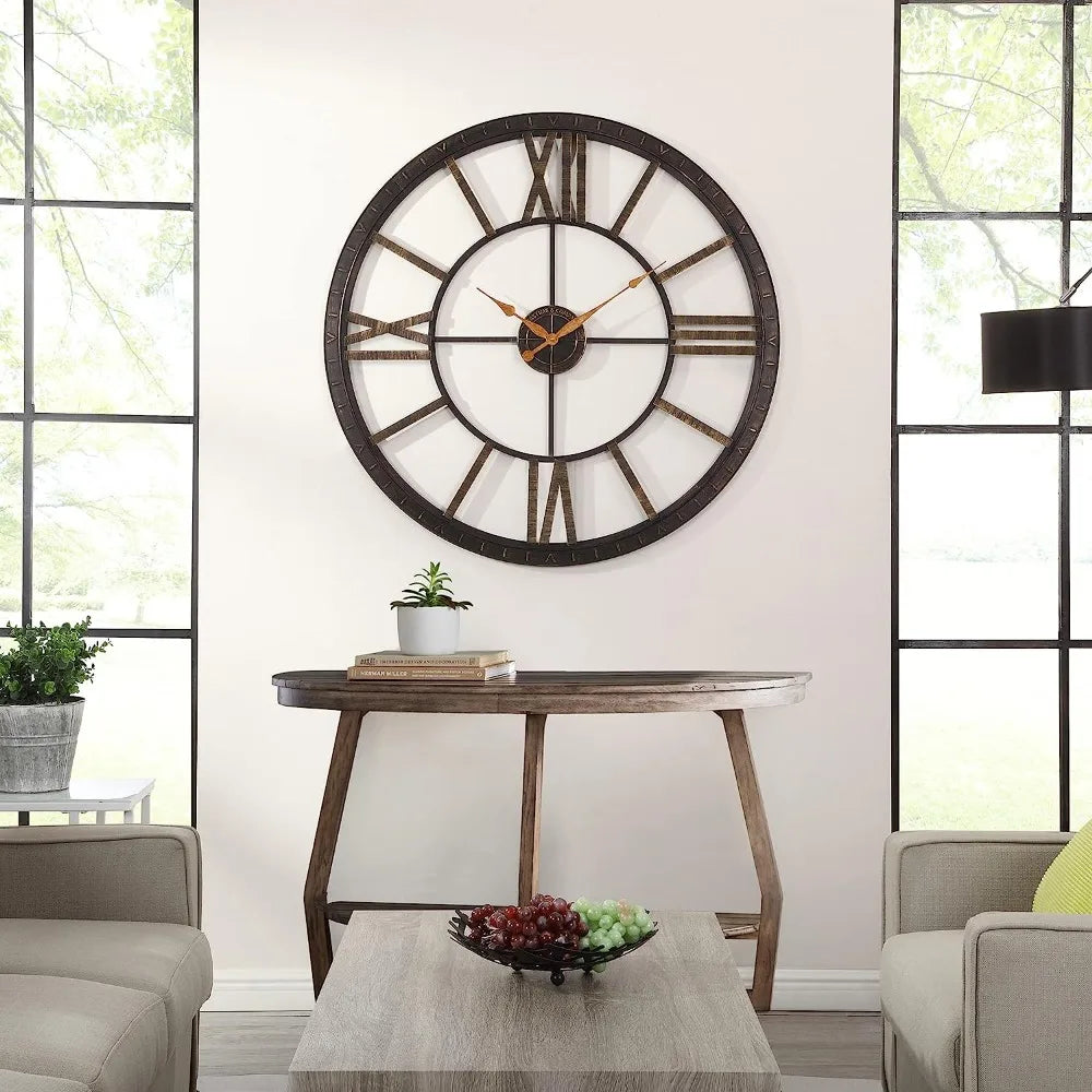 Vintage Bronze 40-Inch "Big Time" Wall Clock for Home and Office