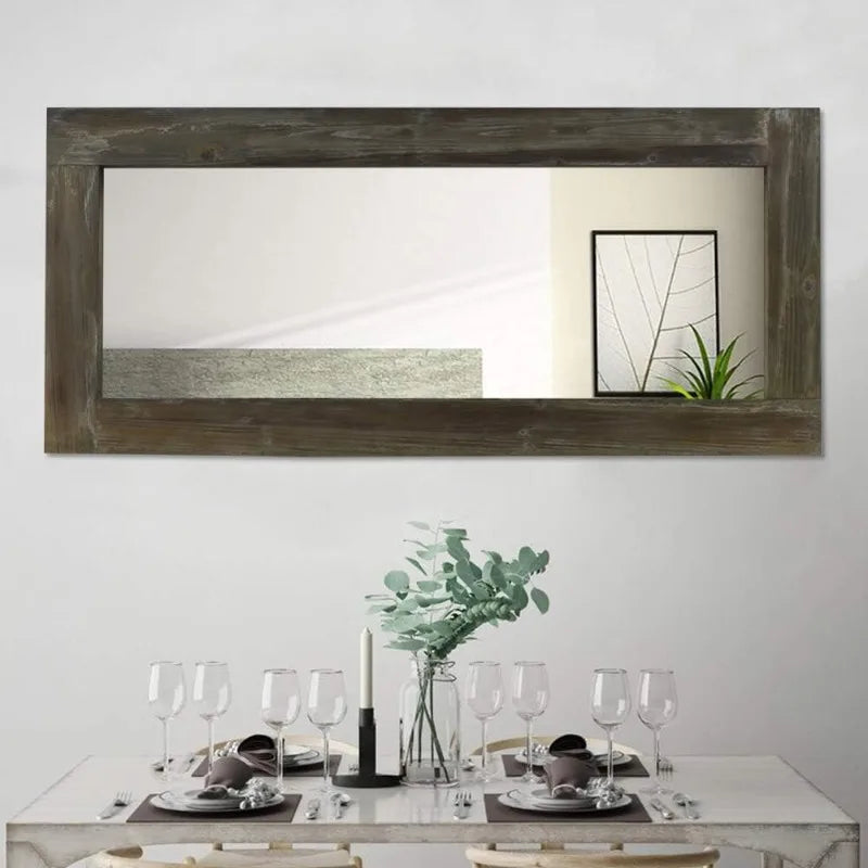 Full Length Mirror Floor Mirror Oil Rubbed Bronze Frame, Large Bedroom Mirror Dressing Mirror, 58"x24"