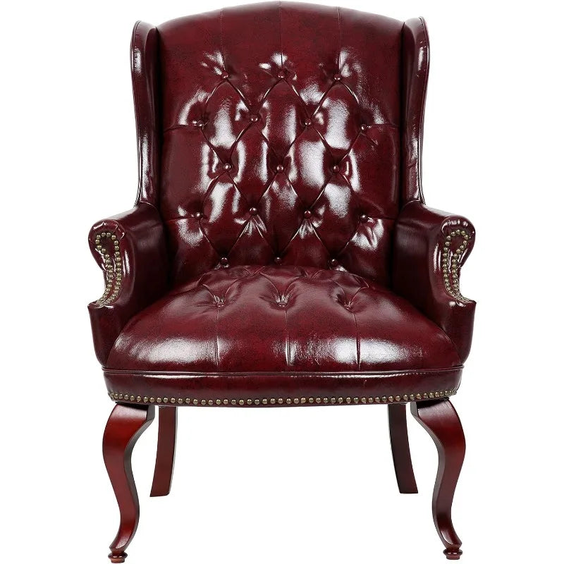 Ron Burgundy Wingback Chair