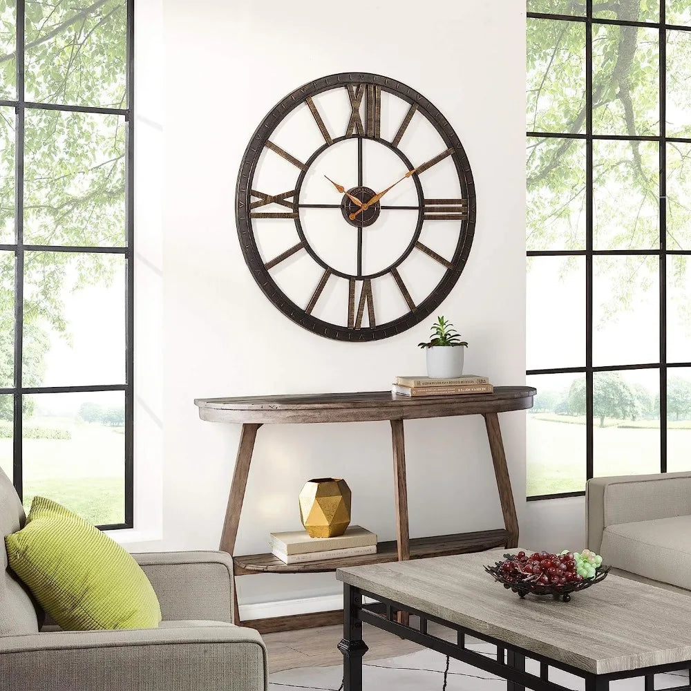 Vintage Bronze 40-Inch "Big Time" Wall Clock for Home and Office