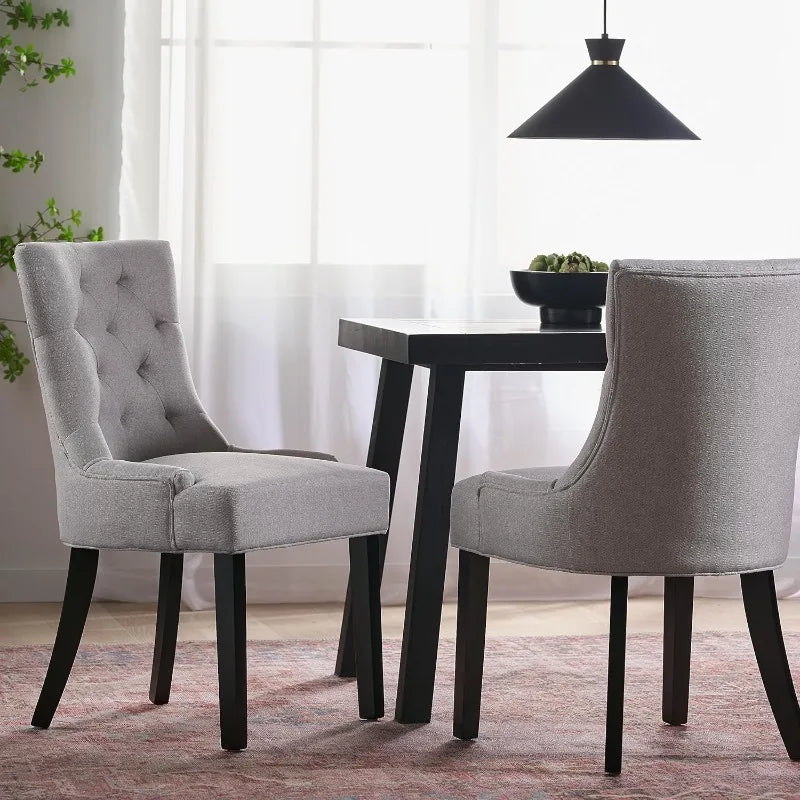 Tobias Home Dining Chairs: Set of 2 in Soft Grey