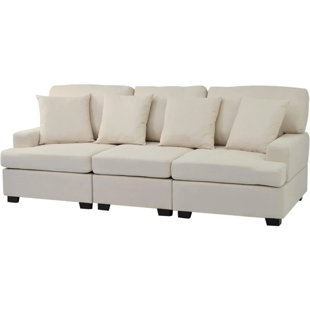 Opulent 91-Inch Luxury Upholstered Sofa