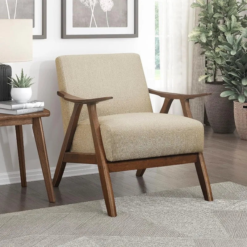 Veronica Brown Wooden Accent Armchair