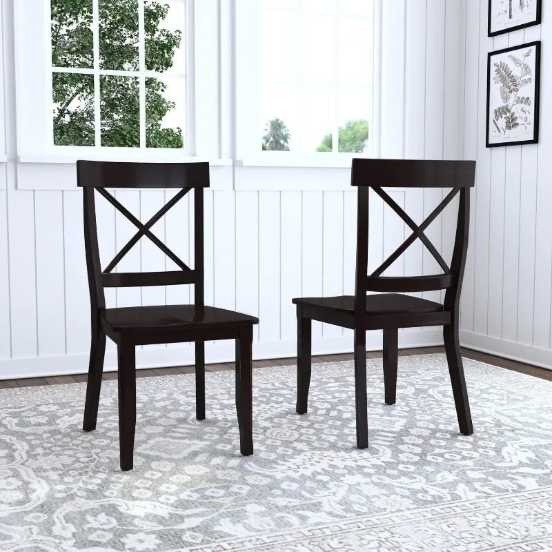 Noir Nouveau: Oliver Set of 2 Dining Chairs in Elegant Black