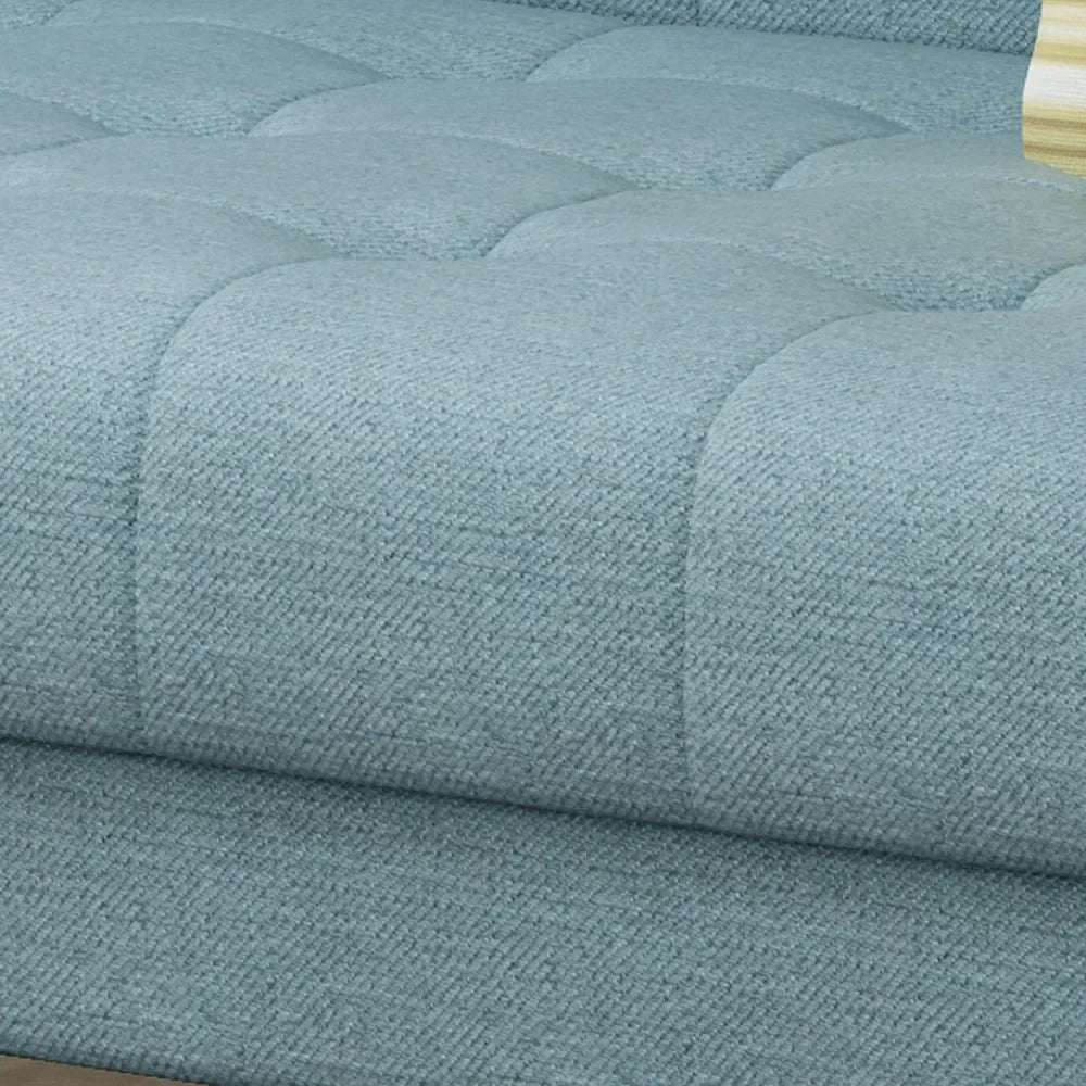 Living Room Sofas Mid Century Modern Tufted Fabric Sofa, Blue Couch Sofas